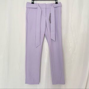 Loft Petite Slim Tie Waist Pencil Pants Lavender